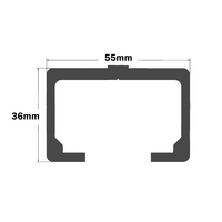 10-800-0-72IN MODULAR SOLUTIONS EXTRUDED PROFILE SLIDING DOOR RAIL 6M MAX, CUT TO THE LENGTH OF 72 INCH